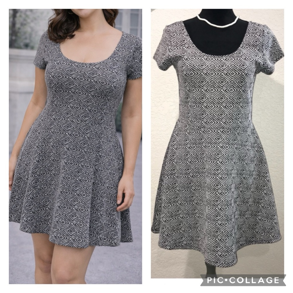 Short sleeve skater dress
